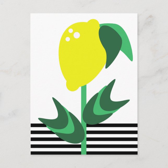 Lemon Obstgarten Pflanze Postkarte (Vorderseite)
