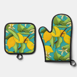 Lemon Ofenhandschuh & Topflappen-Set