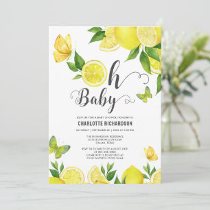 Lemon Oh Baby Citrus Baby Dusche Personalisiert Einladung