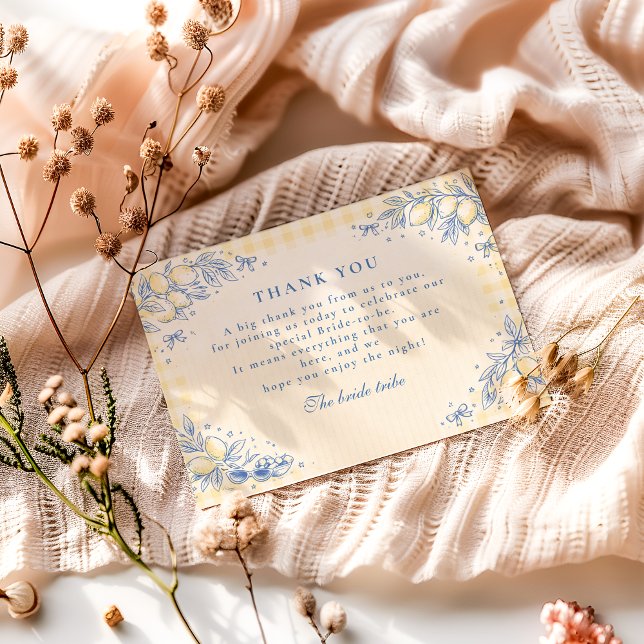 Lemon Olive Ciao Miss Bridal Shower Dankeskarte (Von Creator hochgeladen)