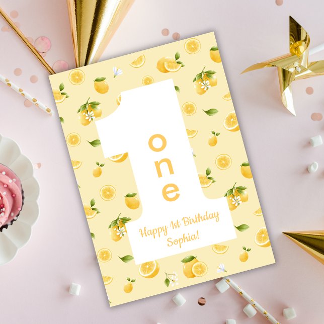 Lemon ONE Happy Birthday Card Karte (Von Creator hochgeladen)