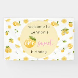 Lemon One Sweet 1. Geburtstag Banner