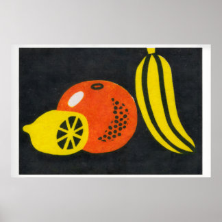 Lemon, Orange Banana - Matchbox Print - Aesthetic Poster
