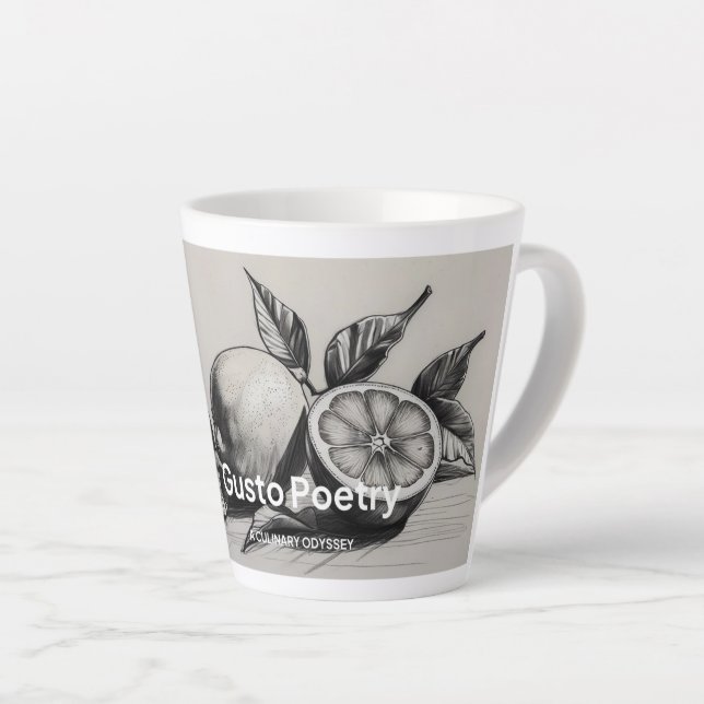 Lemon & Orange Gusto Poetry Milchtasse (Rechte Ecke)