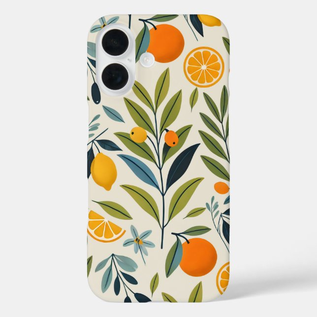 Lemon Orchard Dream iPhone 16 Hülle (Rückseite)