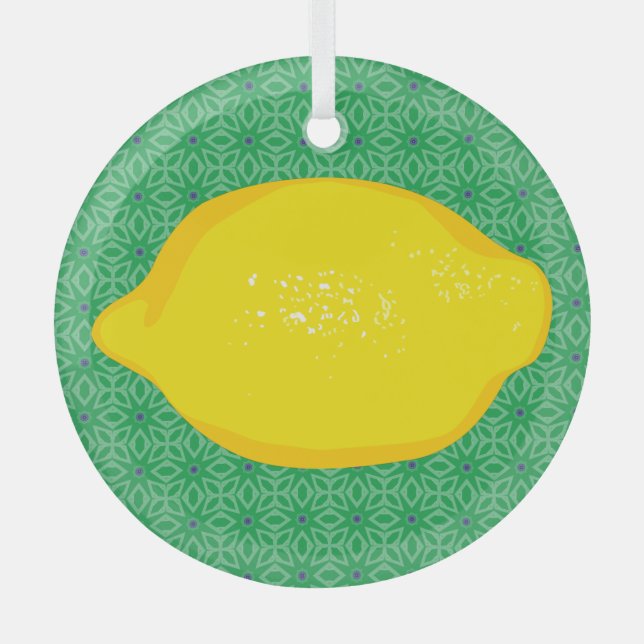 Lemon Ornament Aus Glas (Vorderseite)