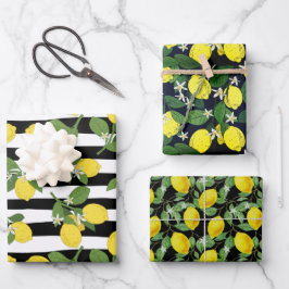 Lemon Pack Packpapier-Blätter Geschenkpapier Set