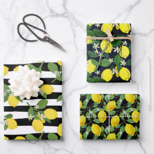 Lemon Pack Packpapier-Blätter Geschenkpapier Set