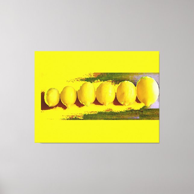 Lemon Parade Abstraction Leinwanddruck (Vorderseite)