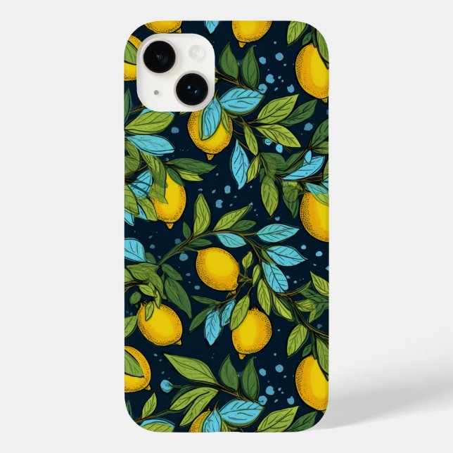 Lemon Pattern Case-Mate iPhone 14 Plus Hülle (Rückseite)