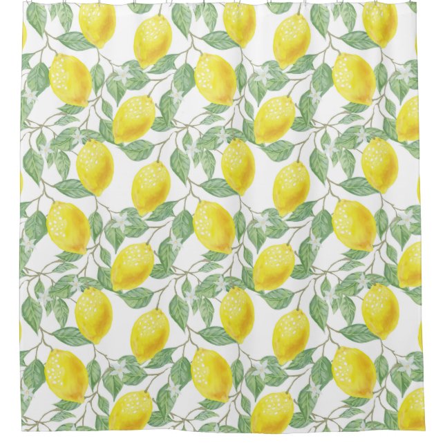 Lemon Pattern Duschvorhang (Vorderseite)