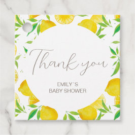 Lemon Pattern Kinderdusche Danke Ihnen für die Tag Geschenkanhänger