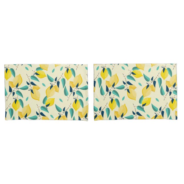 Lemon Pattern Kissenbezug (Vorderseite-Set)