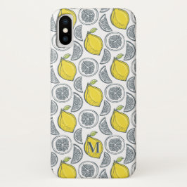 Lemon Pattern kundenspezifische Monogramm Telefong Case-Mate iPhone Hülle