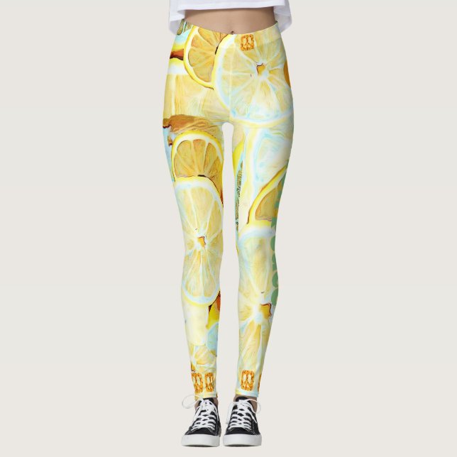 Lemon Peace  Leggings (Vorderseite)