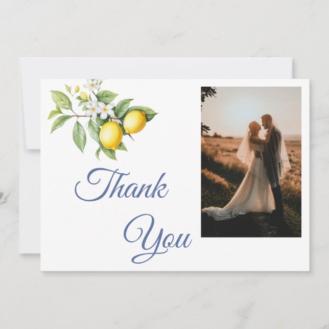 Lemon Photo Thank You Card Dankeskarte (Vorderseite)