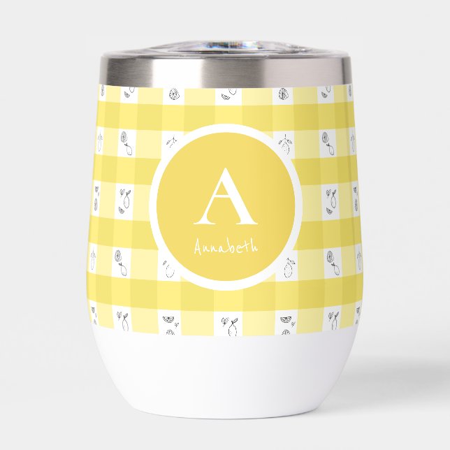 Lemon Plaid Monogram (Vorderseite)