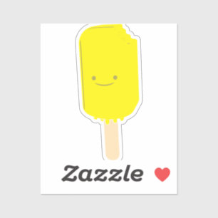 Lemon Popsicle Cartoon Zeichnend Aufkleber
