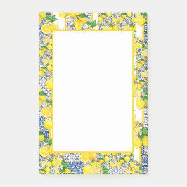 Lemon Portugiesisch Azulejo Mittelmeer Santorini Post-it Klebezettel