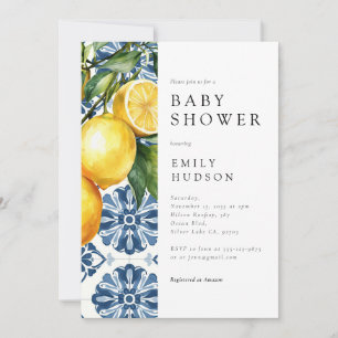 Lemon Positano Italienische Babydusche Einladung