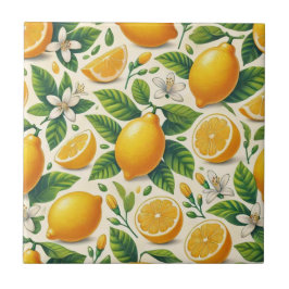 Lemon Print Keramik Tile Fliese