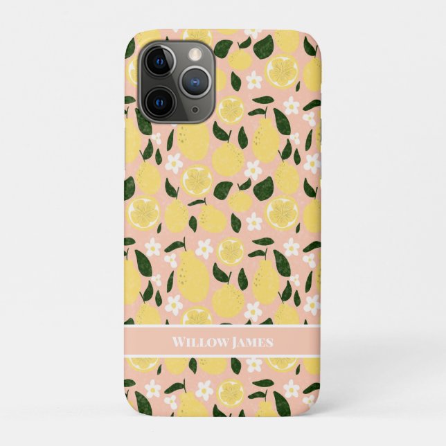Lemon Print, kundenspezifische Preppy Handy Gehäus Case-Mate iPhone Hülle (Rückseite)