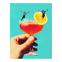 Lemon Print Leap | Cocktail Art | Fun Art