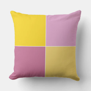 Lemon Raspberry Squares Kissen