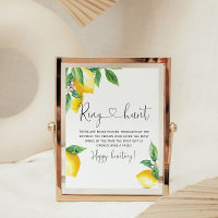 Lemon Ringjagd Brautparty Poster