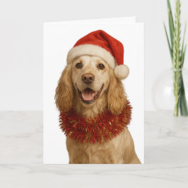 Lemon-Roano-Cocker-Spaniel-Weihnachtskarte Karte