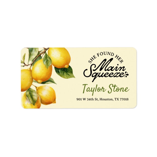 Lemon Rücksendeadressen-Aufklebers Adressaufkleber (Vorne)