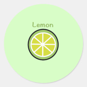 Lemon Runder Aufkleber