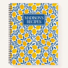Lemon Rustic Farmhouse French Country Recipe Notizbuch