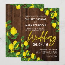 Lemon Rustic Wood Summer Wedding