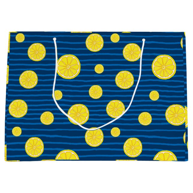 Lemon-Scheiben Große Geschenktüte (Vorderseite)