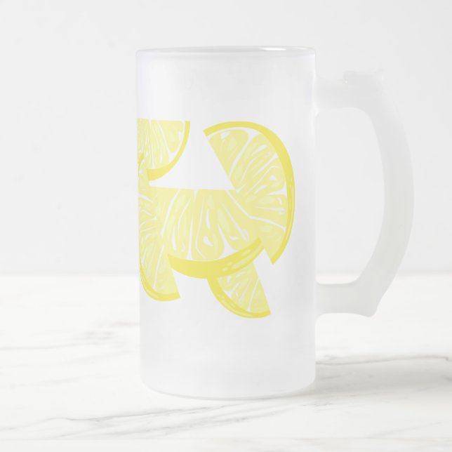 Lemon-Scheiben-Lemonade-Tasse Mattglas Bierglas (Rechts)