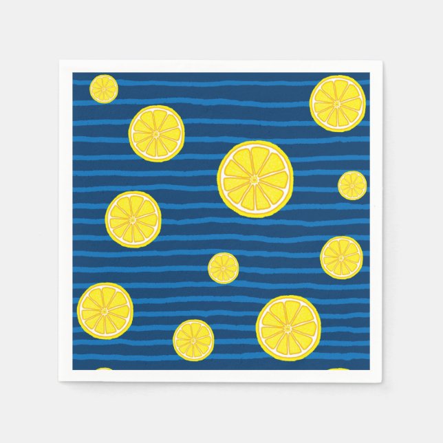 Lemon-Scheiben Serviette (Vorderseite)