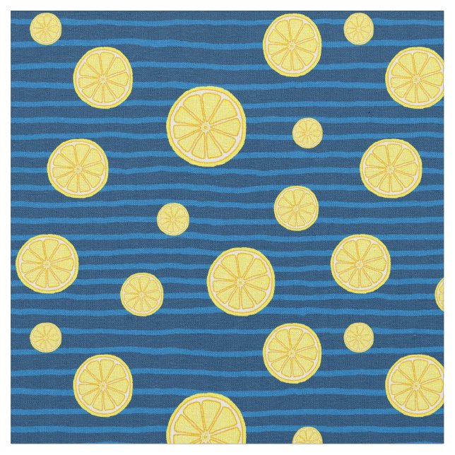 Lemon-Scheiben Stoff (Nahaufnahme)