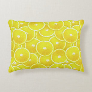 Lemon-Scheiben Zierkissen