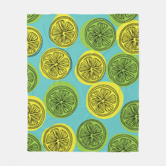 Lemon schneidet Vintage Illustration. Fleecedecke
