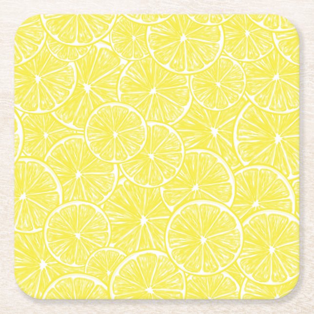 Lemon-Schnittmuster Rechteckiger Pappuntersetzer (Vorderseite)