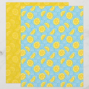 Lemon Scrapbook Paper
