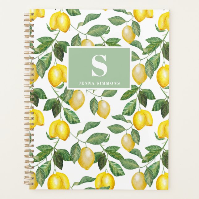 Lemon Season | MIT MONOGRAMM Planer (Vorderseite)
