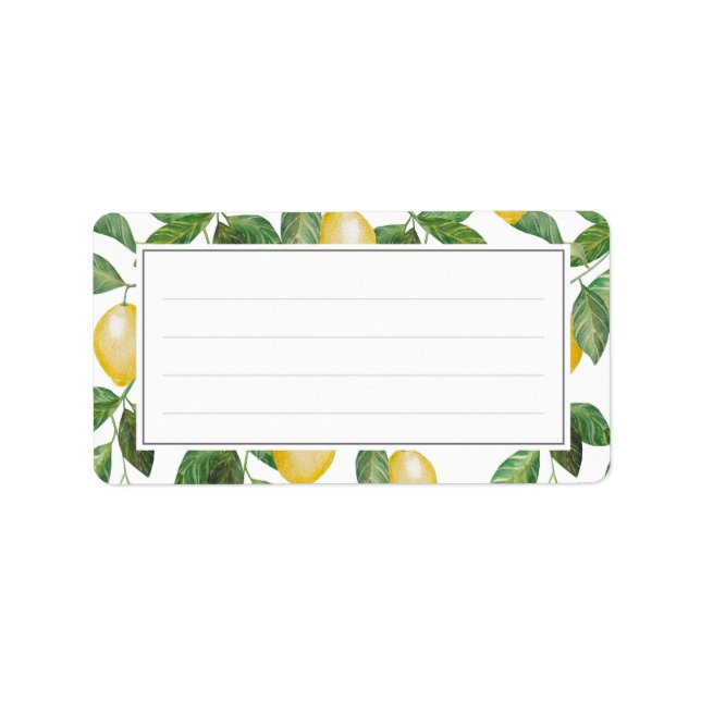 Lemon Season Wedding Celebration | Leeradresse Adressaufkleber (Vorne)