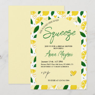 Lemon sie fand ihr Haupt-Squeeze-Brautparty Einladung