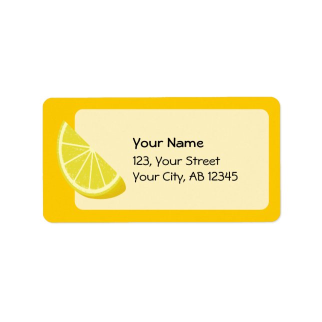 Lemon Slice Adressaufkleber (Vorne)