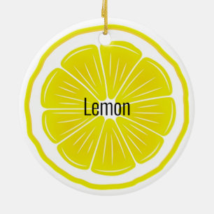 Lemon Slice Citrus Keramik Ornament