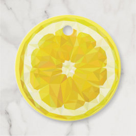 Lemon Slice Geometric Design Fruit Geschenkanhänger