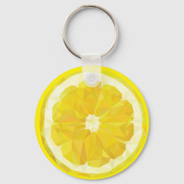 Lemon Slice Geometric Design Fruit Schlüsselanhänger