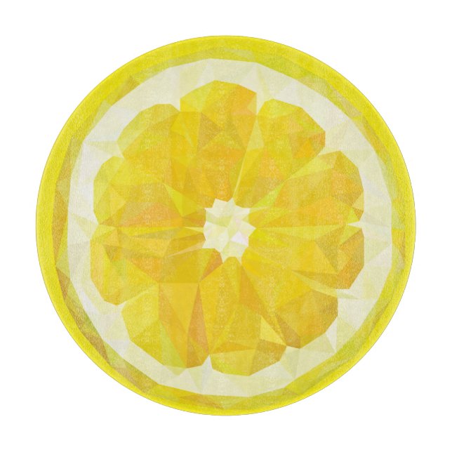 Lemon Slice Geometric Design Fruit  Schneidebrett (Vorderseite)